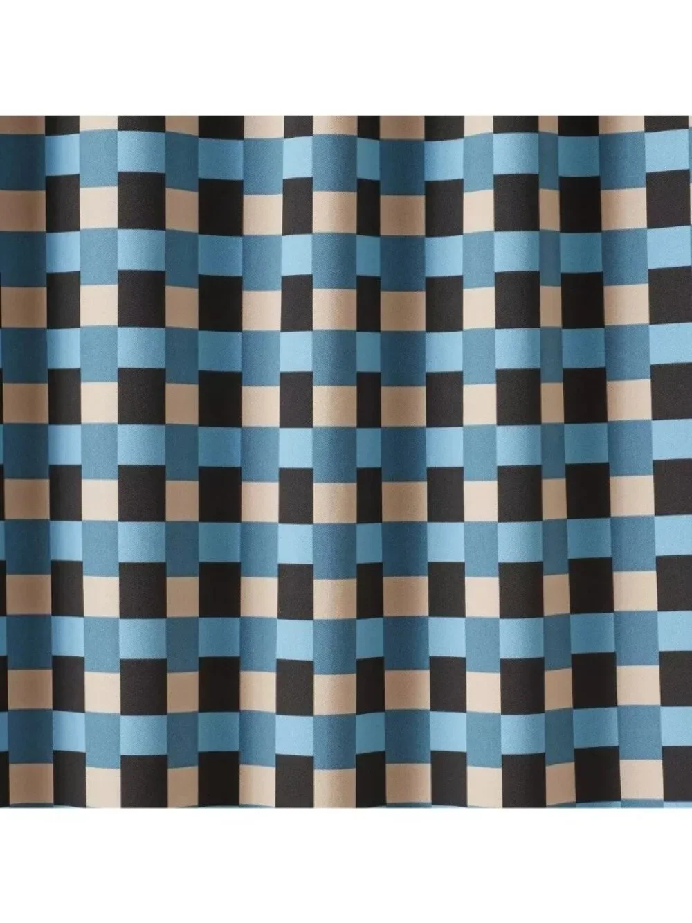 Pillowfort Blue Checkered Weave Single Blackout & Lined Curtain Panel 42